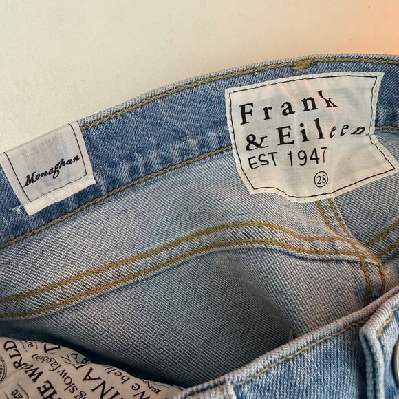 Frank & Eileen Womens Monaghan High Rise Button-Fly Straight Light Wash Jeans 28 - Picture 8 of 11